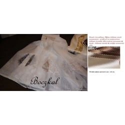 Firana stylowa z kryształkami Swarovski biała